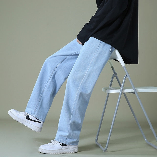 Baggy Denim Wide-leg Pants