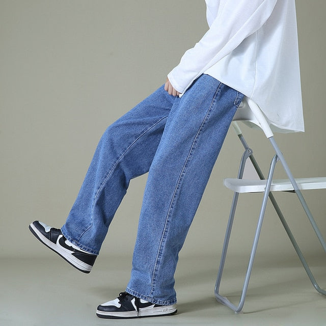 Baggy Denim Wide-leg Pants