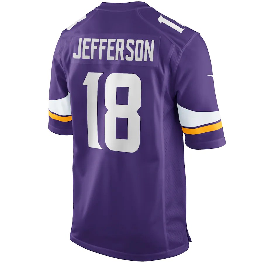 Mens Minnesota Vikings Justin Jefferson NFL Home American Football Jersey