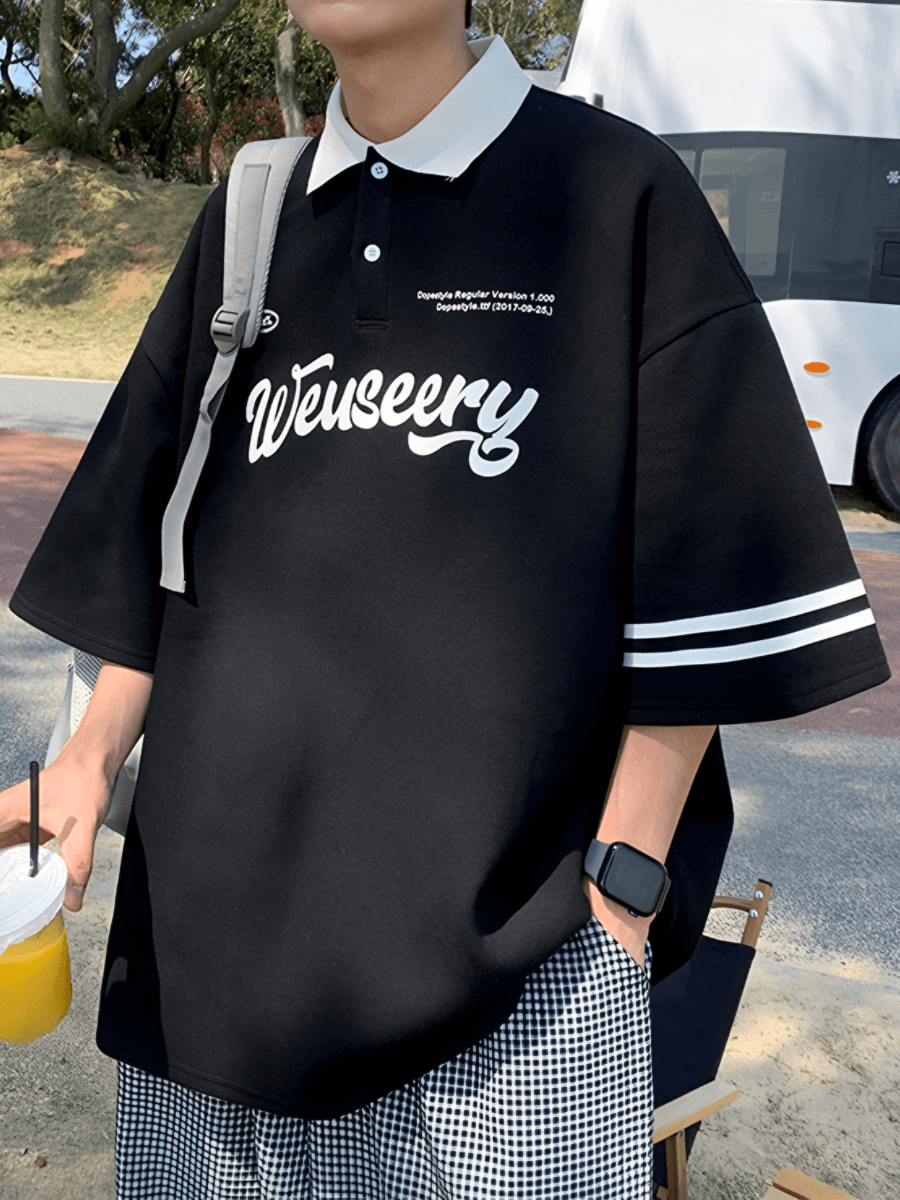 CERECORY Oversized Polo Shirt