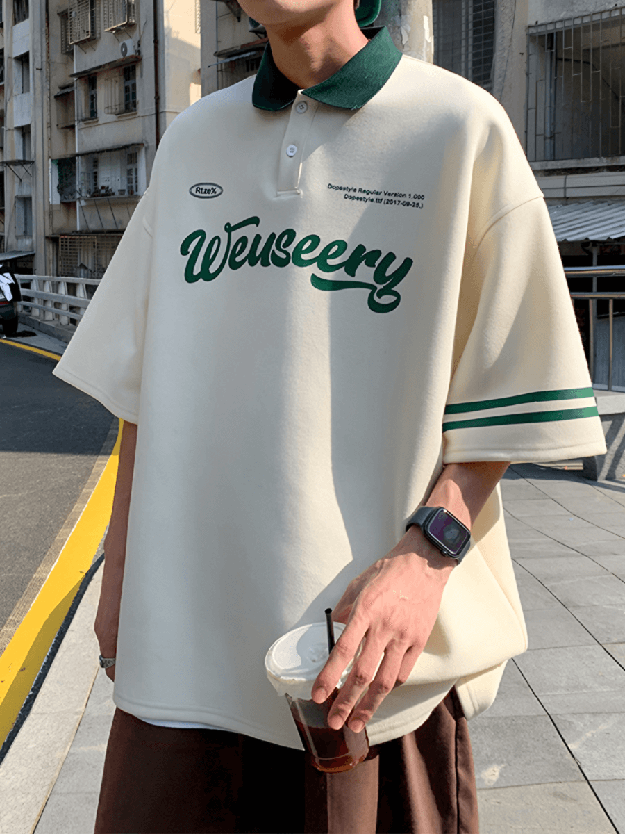 CERECORY Oversized Polo Shirt