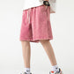 Drawstring Waist Denim Shorts